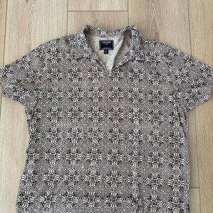 Todd Snyder Made in USA Tile Print Camp Collar Shirt – Men’s XL 100% Cotton